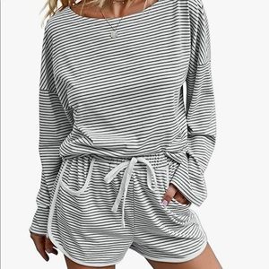 2-piece cool and relaxing pajama or lounge set comes with matching top & shorts